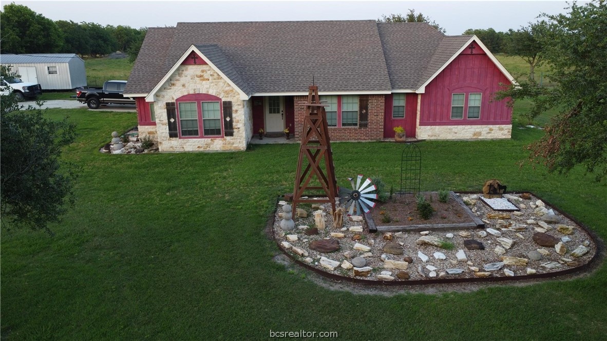 a aerial view of a house