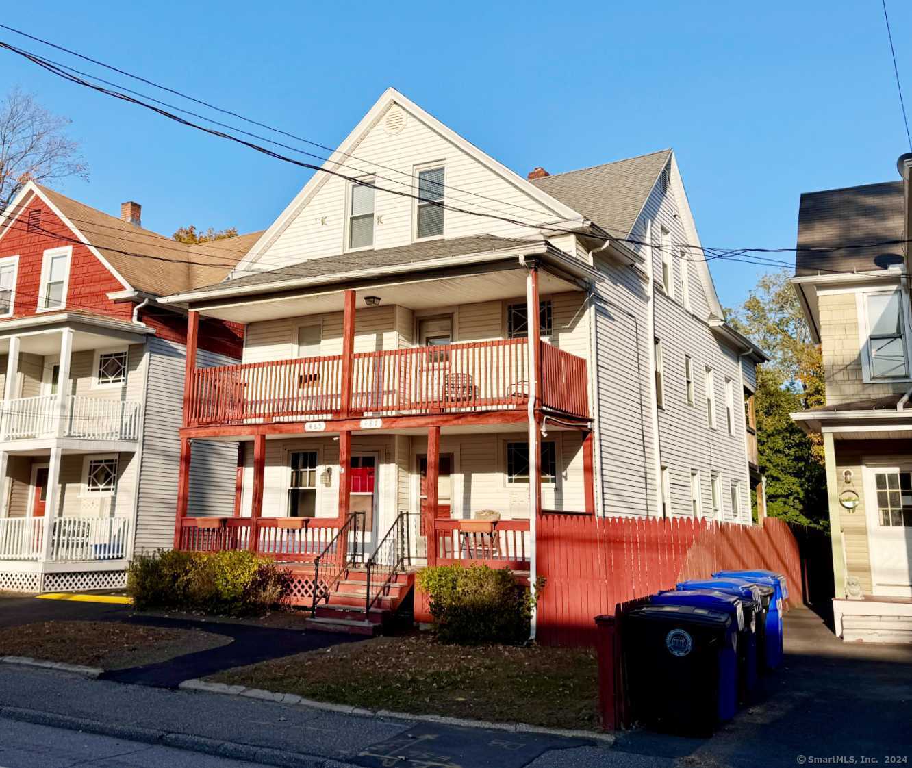 a front view of a house with a porch