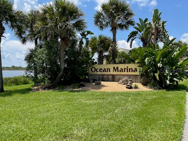 Ocean Marina Entrance sign