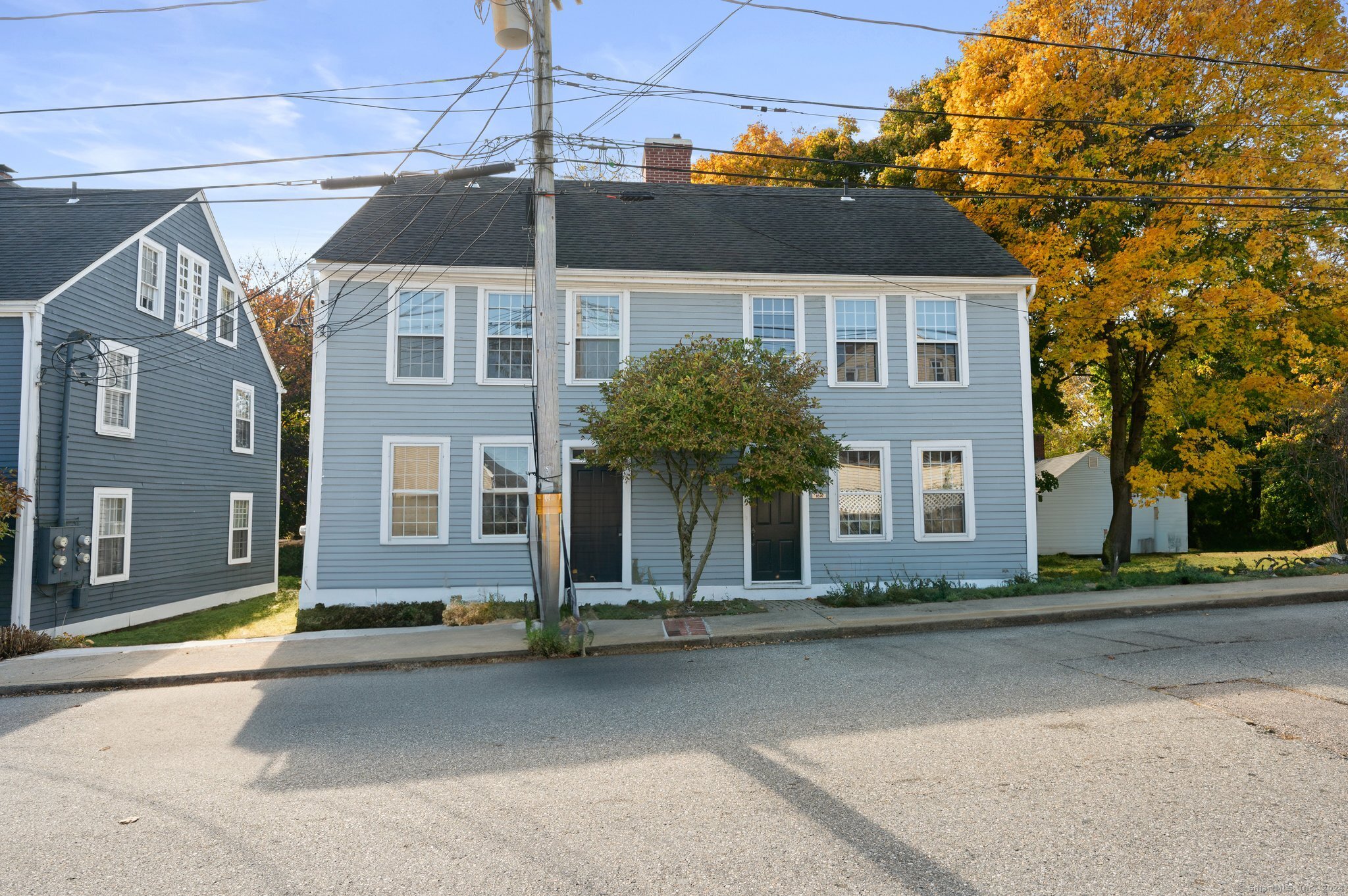 a front view of a house