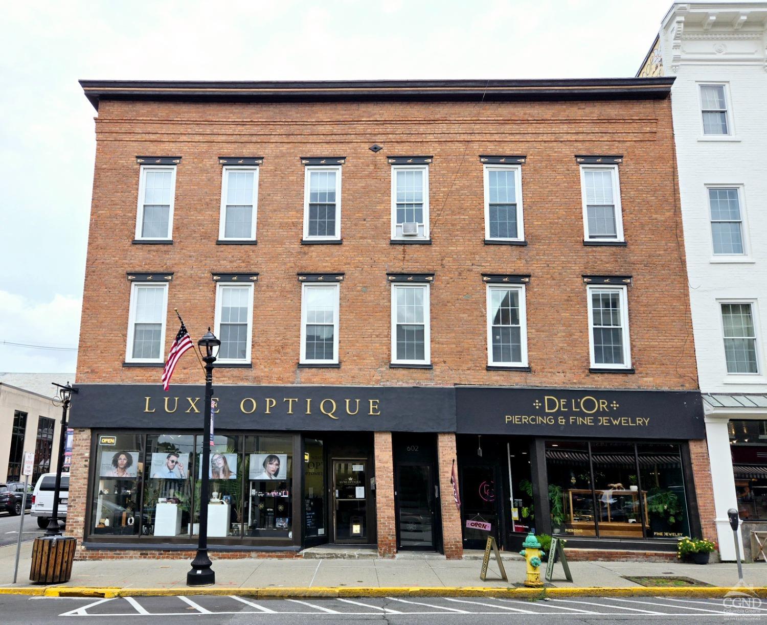 a front view of an apartment building