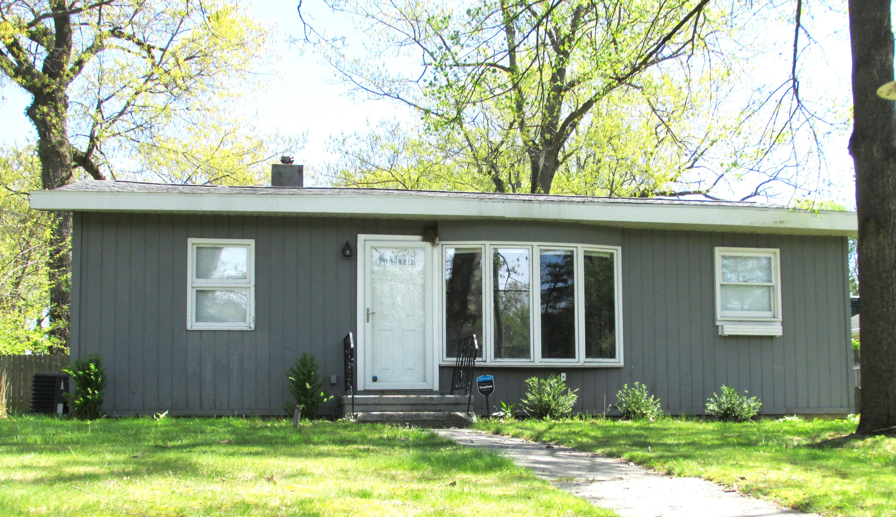 a front view of a house