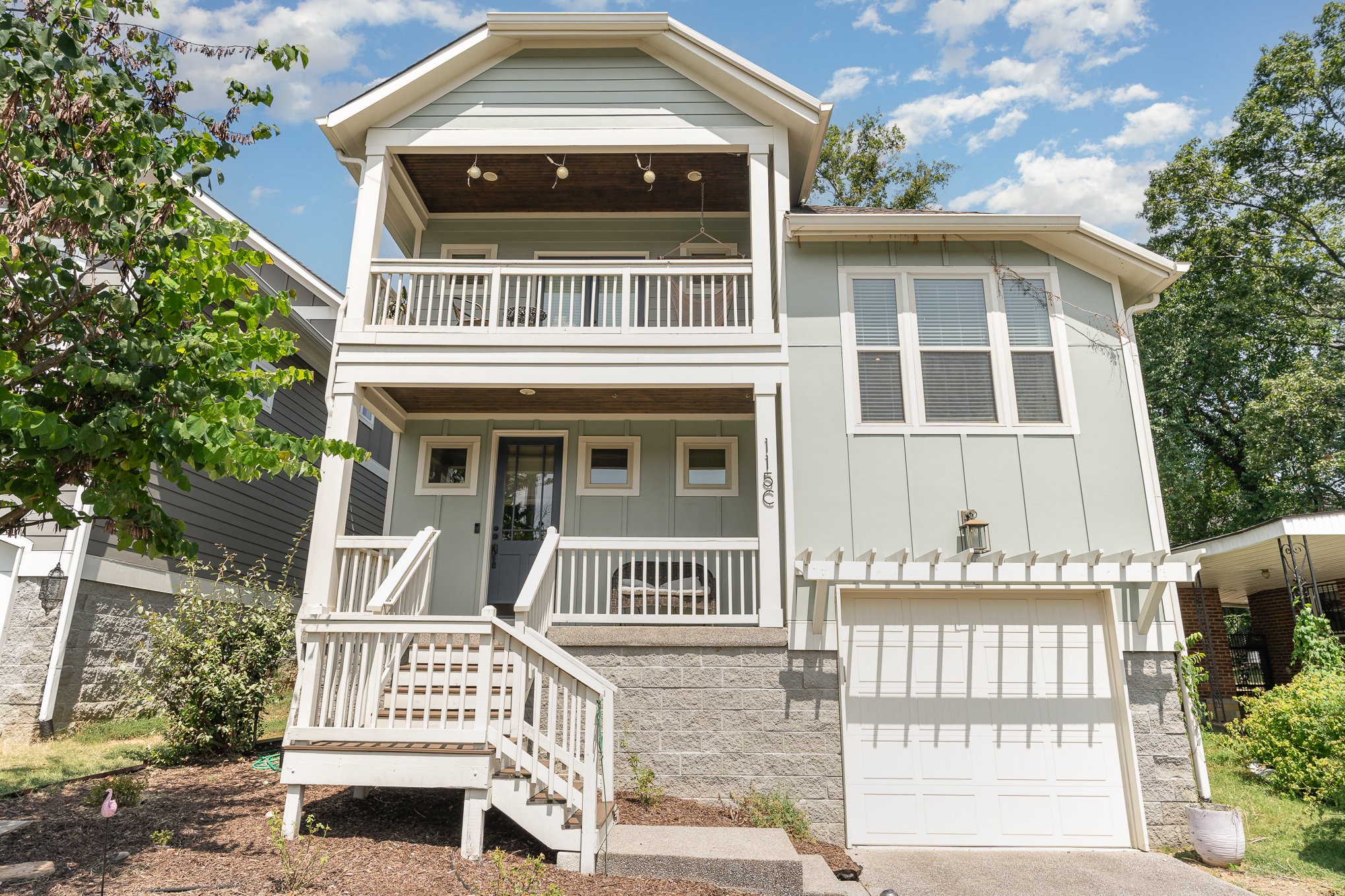 front view of a house with a front door