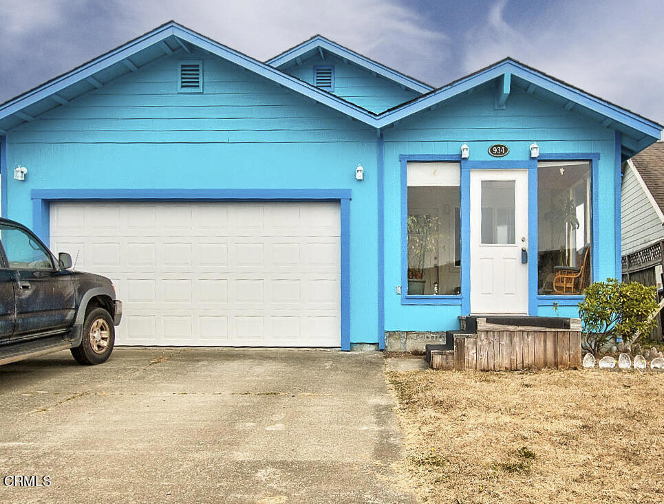 a front view of a house