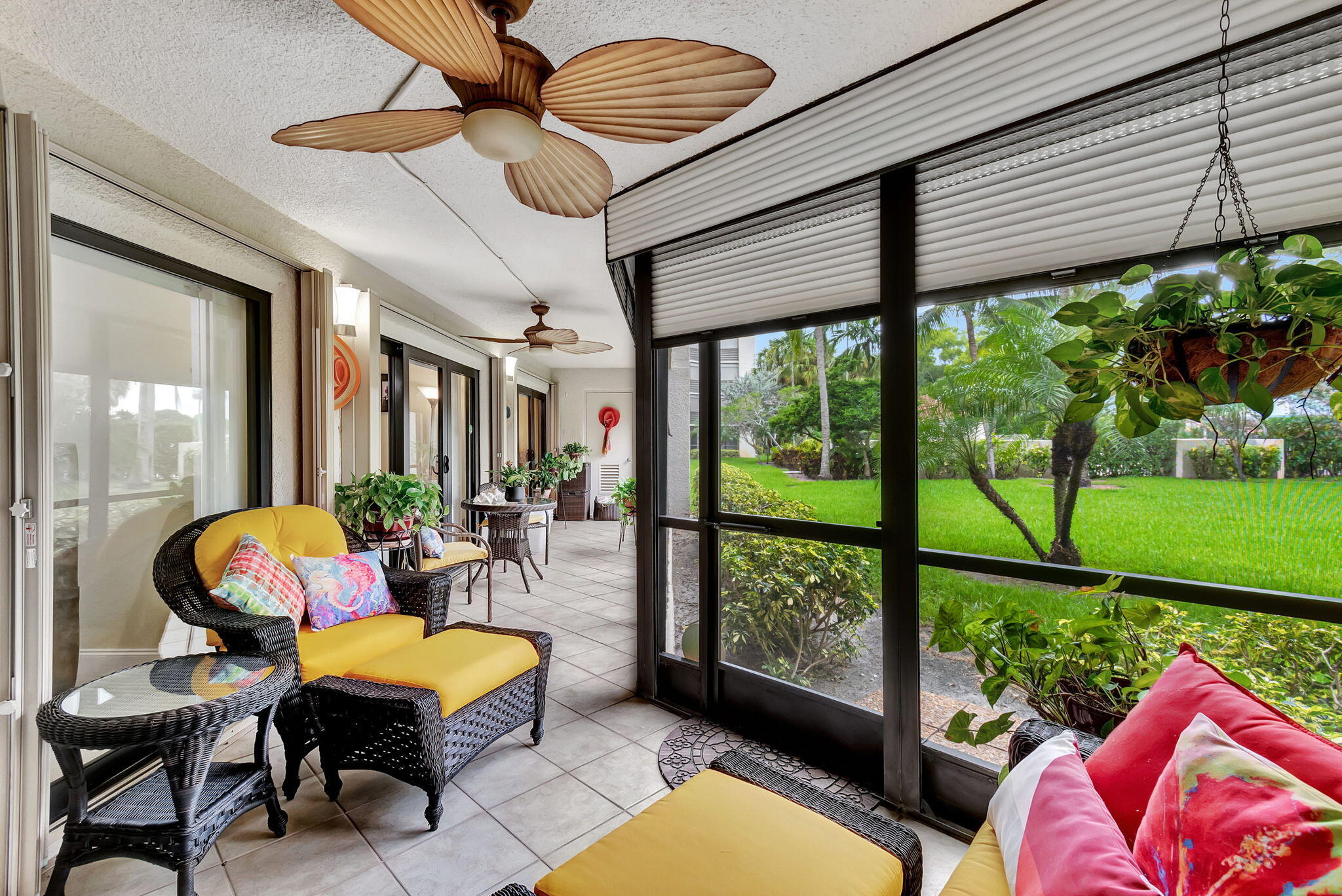 a outdoor space with furniture