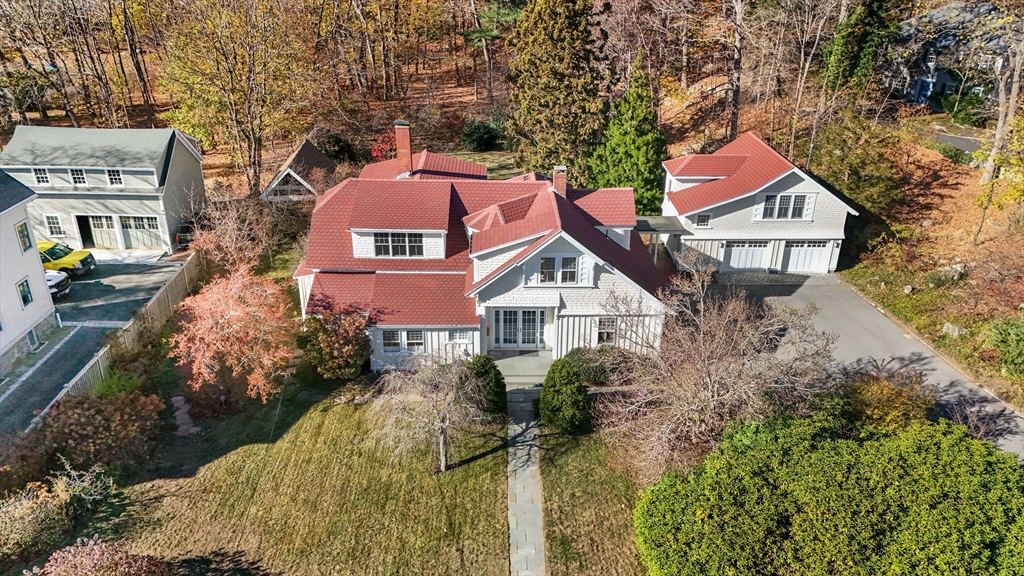 a aerial view of a house