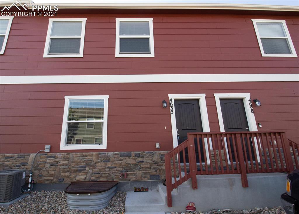 a front view of a house with balcony