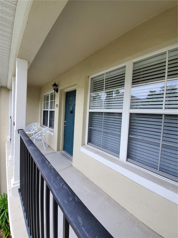 a view of a house from balcony