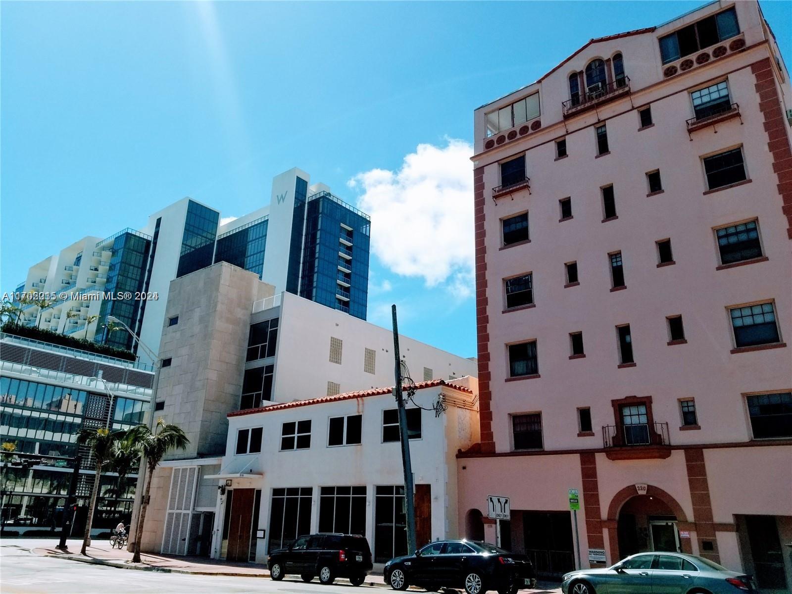 a view of a building with many windows