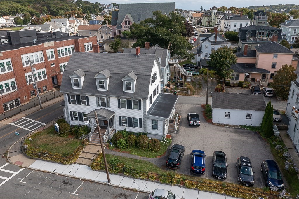 an aerial view of residential houses