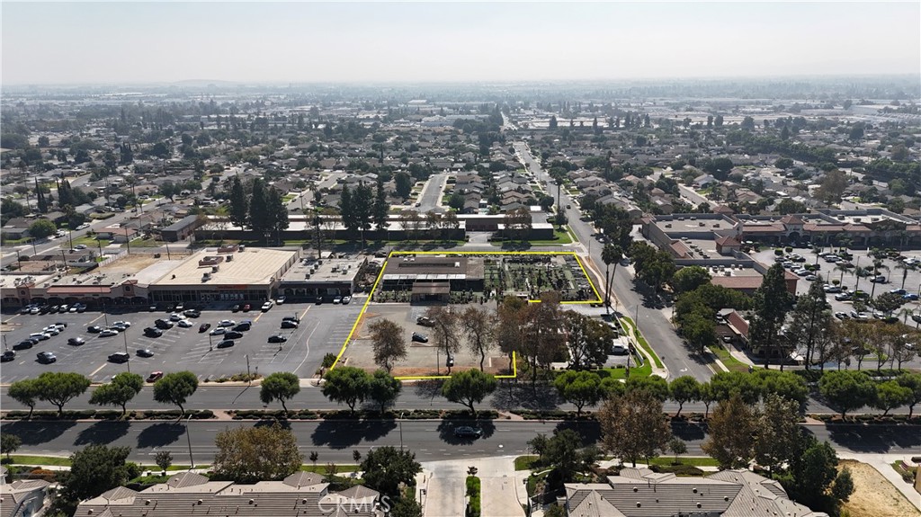 an aerial view of a city with lots of residential buildings