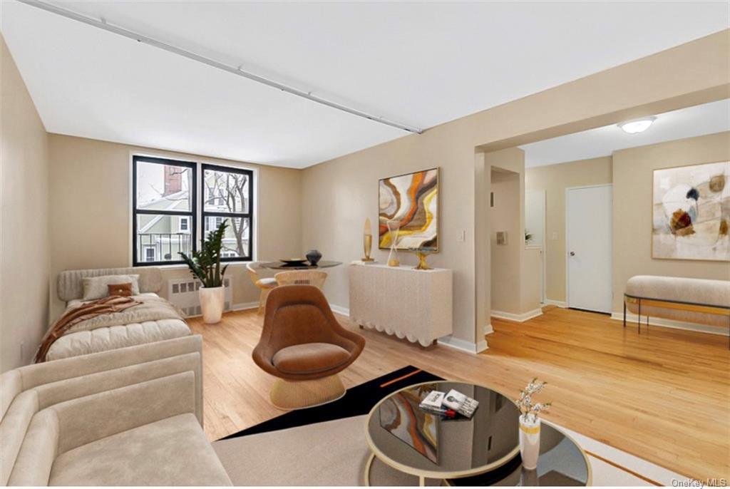 Living room featuring hardwood / wood-style floors