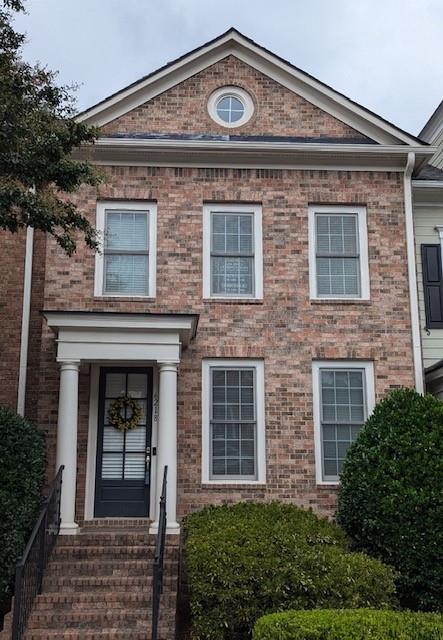 a front view of a house