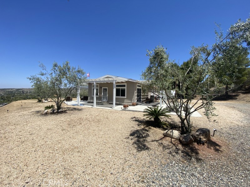 a view of a house with a patio