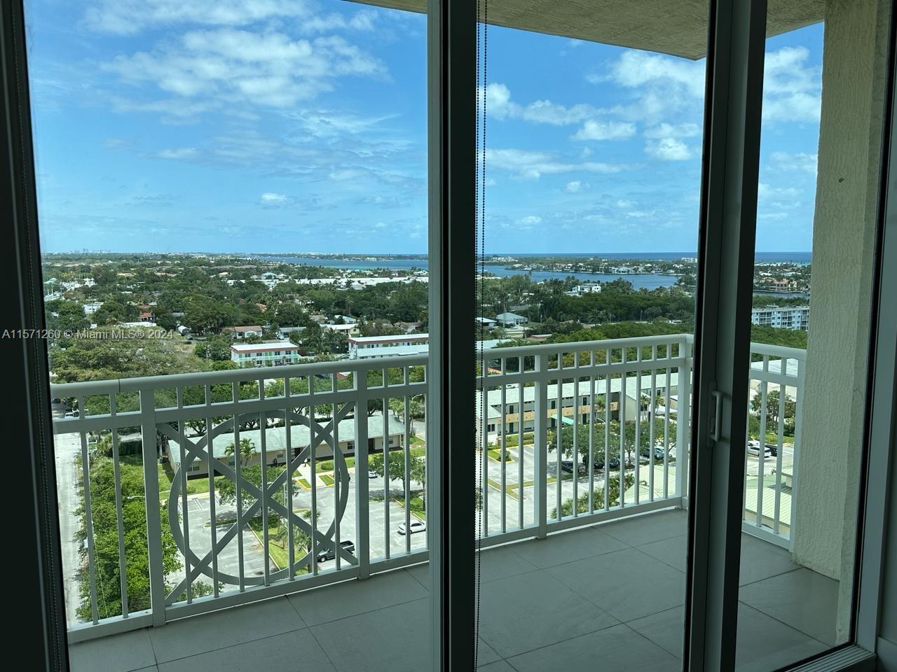 a view of lake from balcony