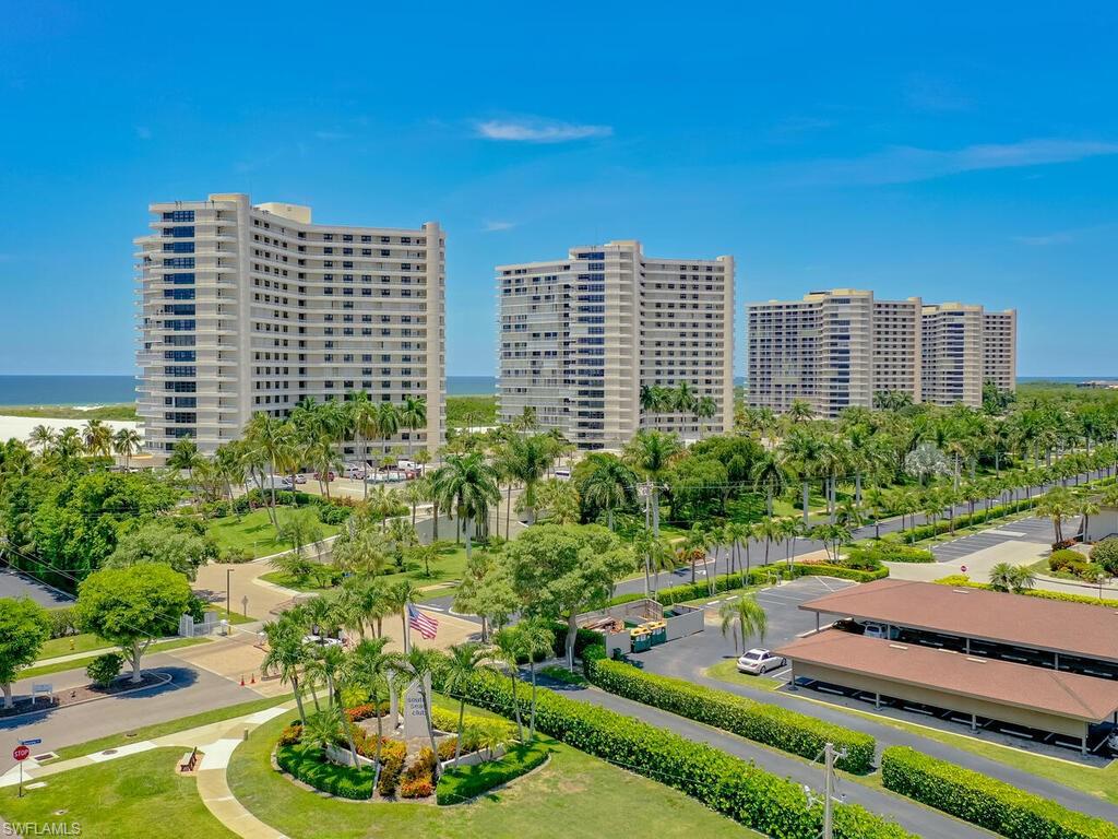 a view of a city with tall buildings