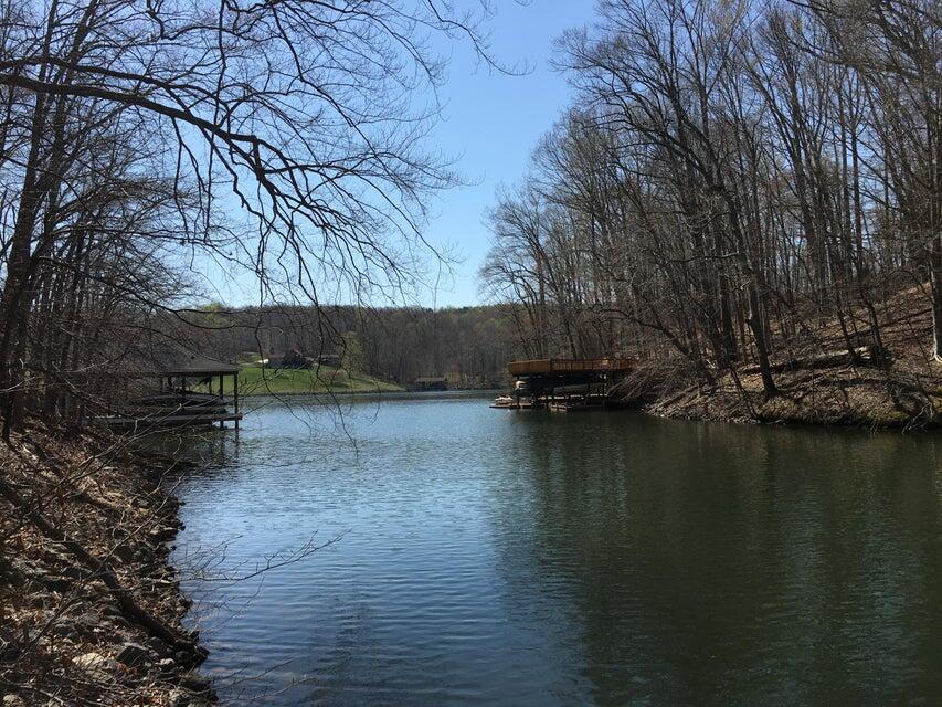 a view of a lake with houses