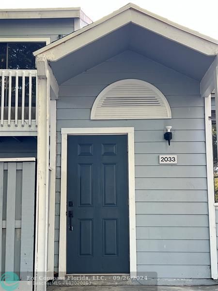 a view of front door