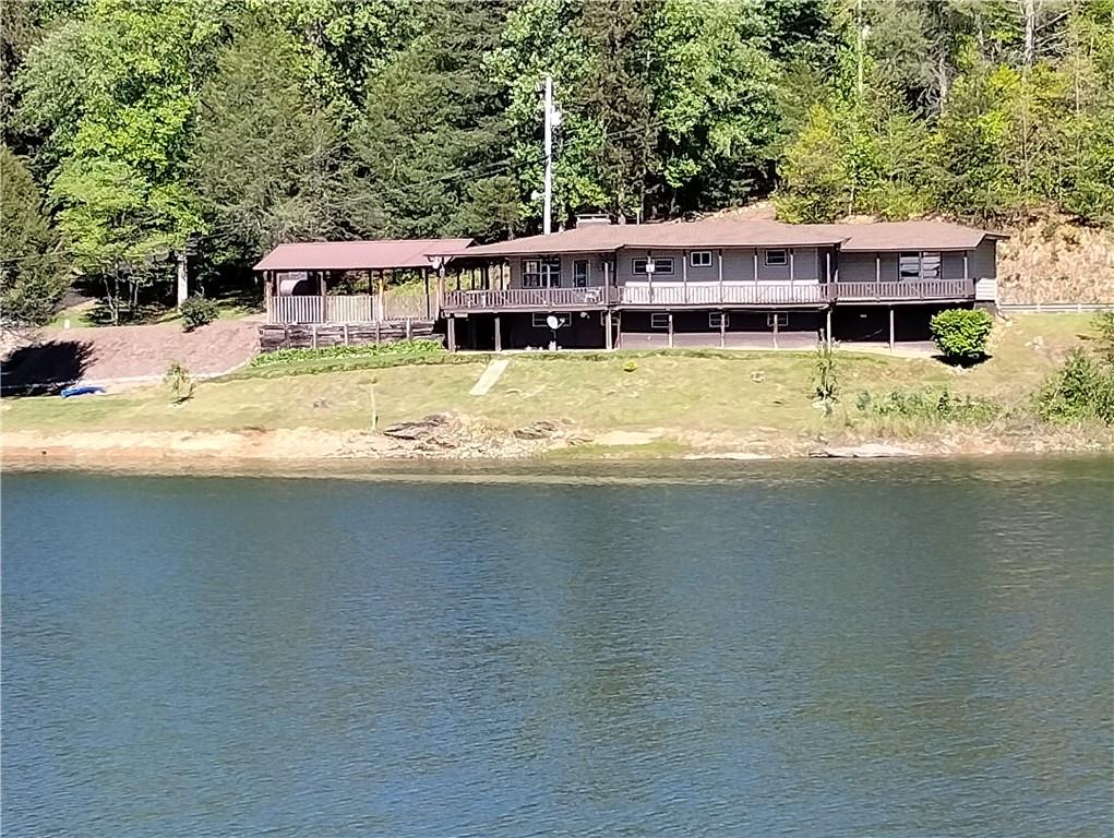 a view of a house with swimming pool