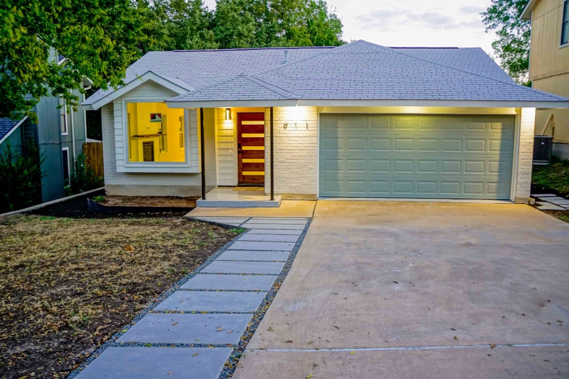 a front view of a house