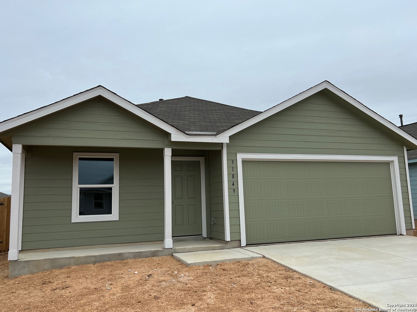 a front view of a house