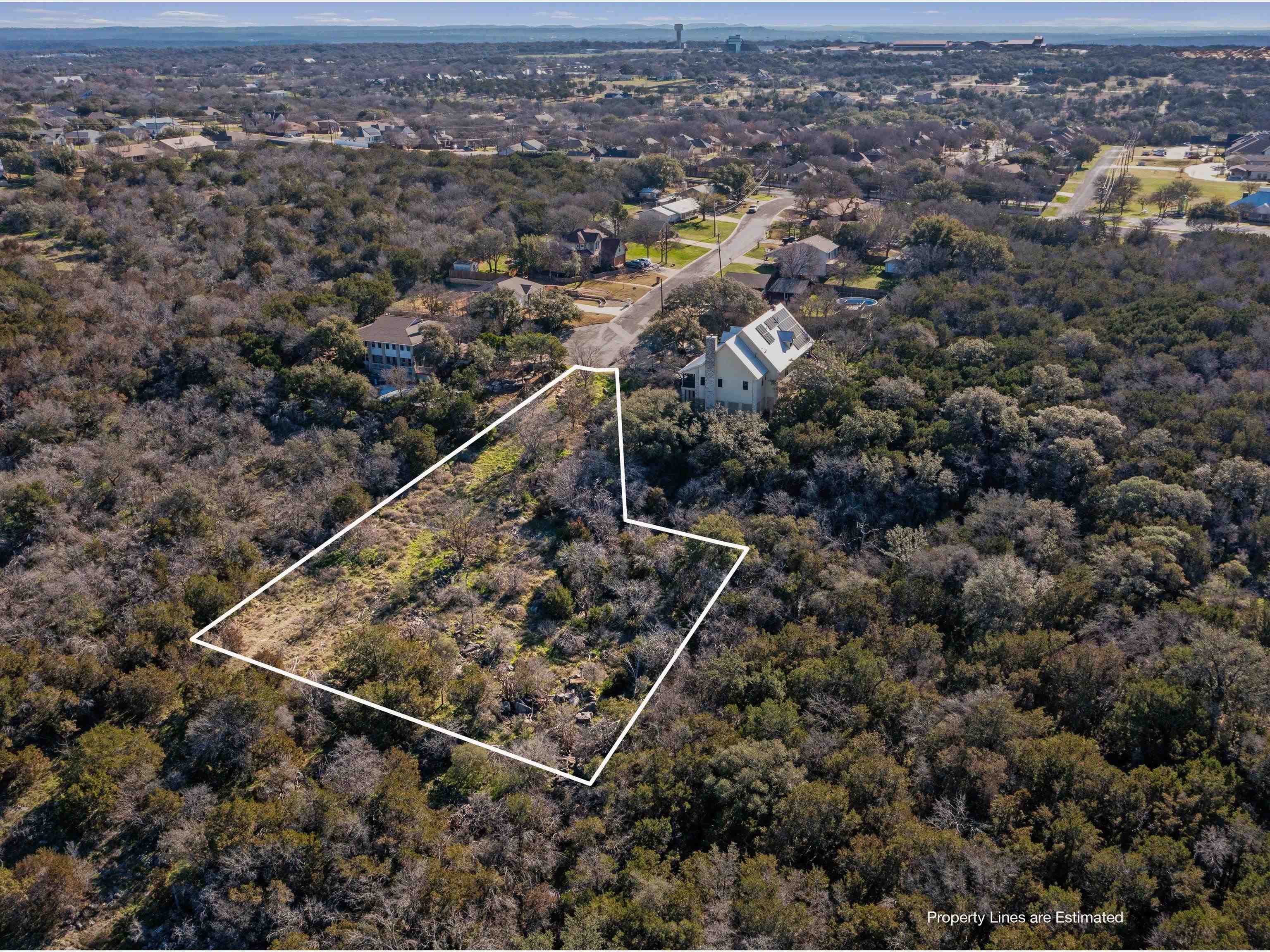 an aerial view of multiple house