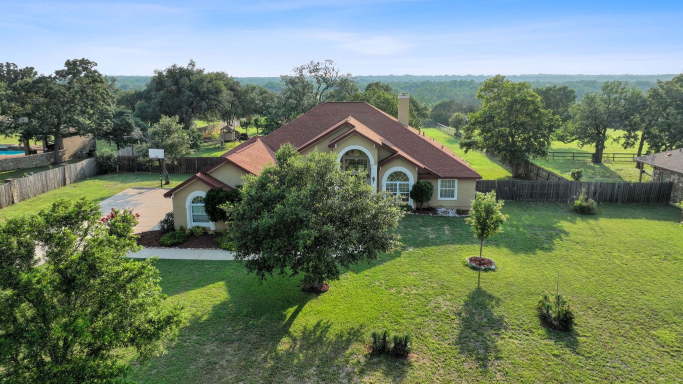 a house view with a garden space