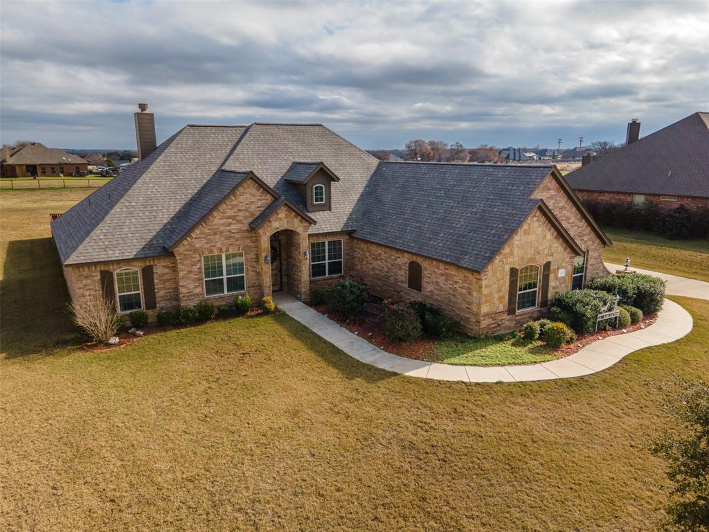 a aerial view of a house