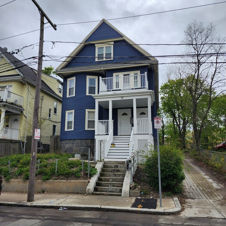 a front view of a house