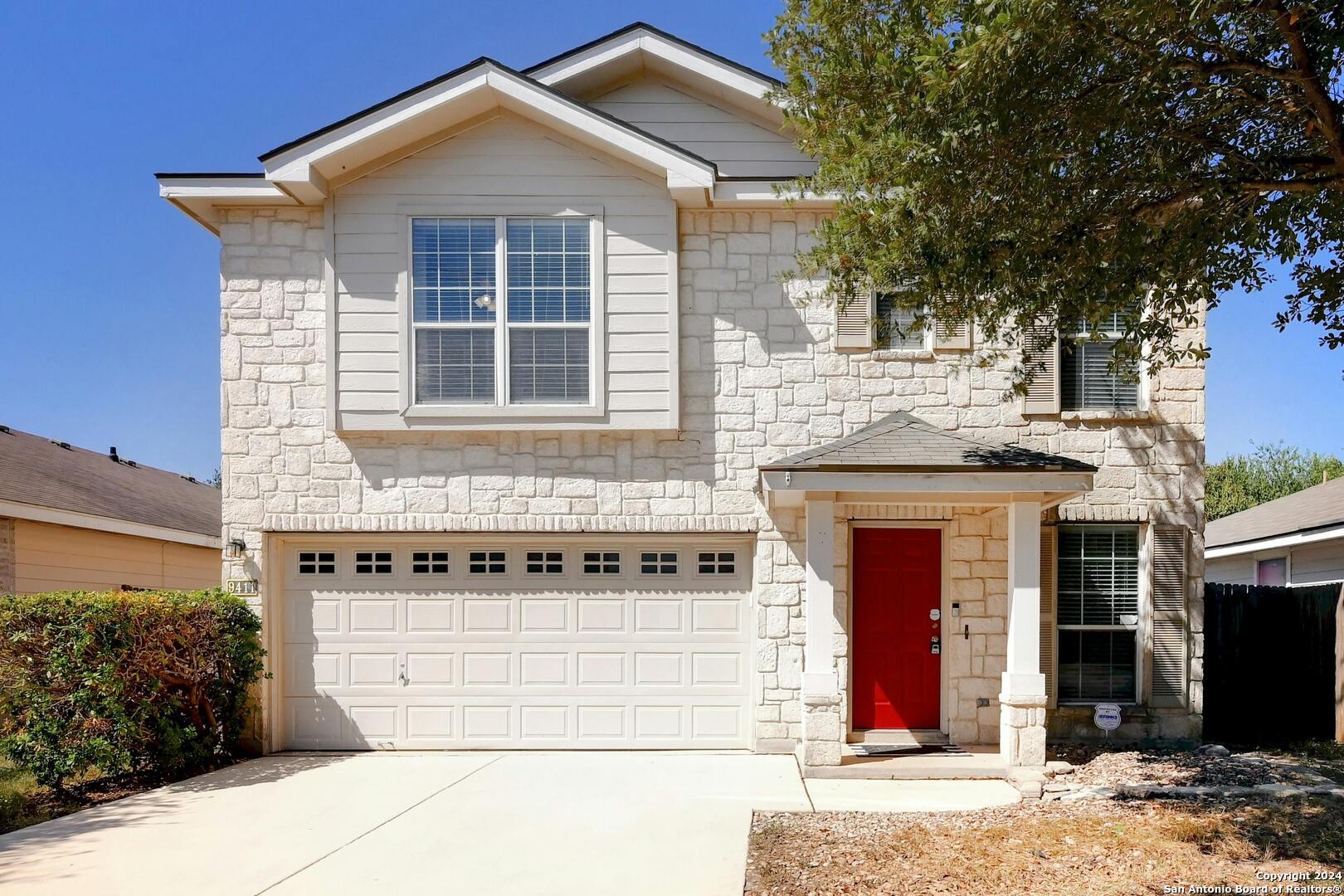 a front view of a house