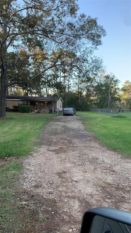 Front of home long driveway