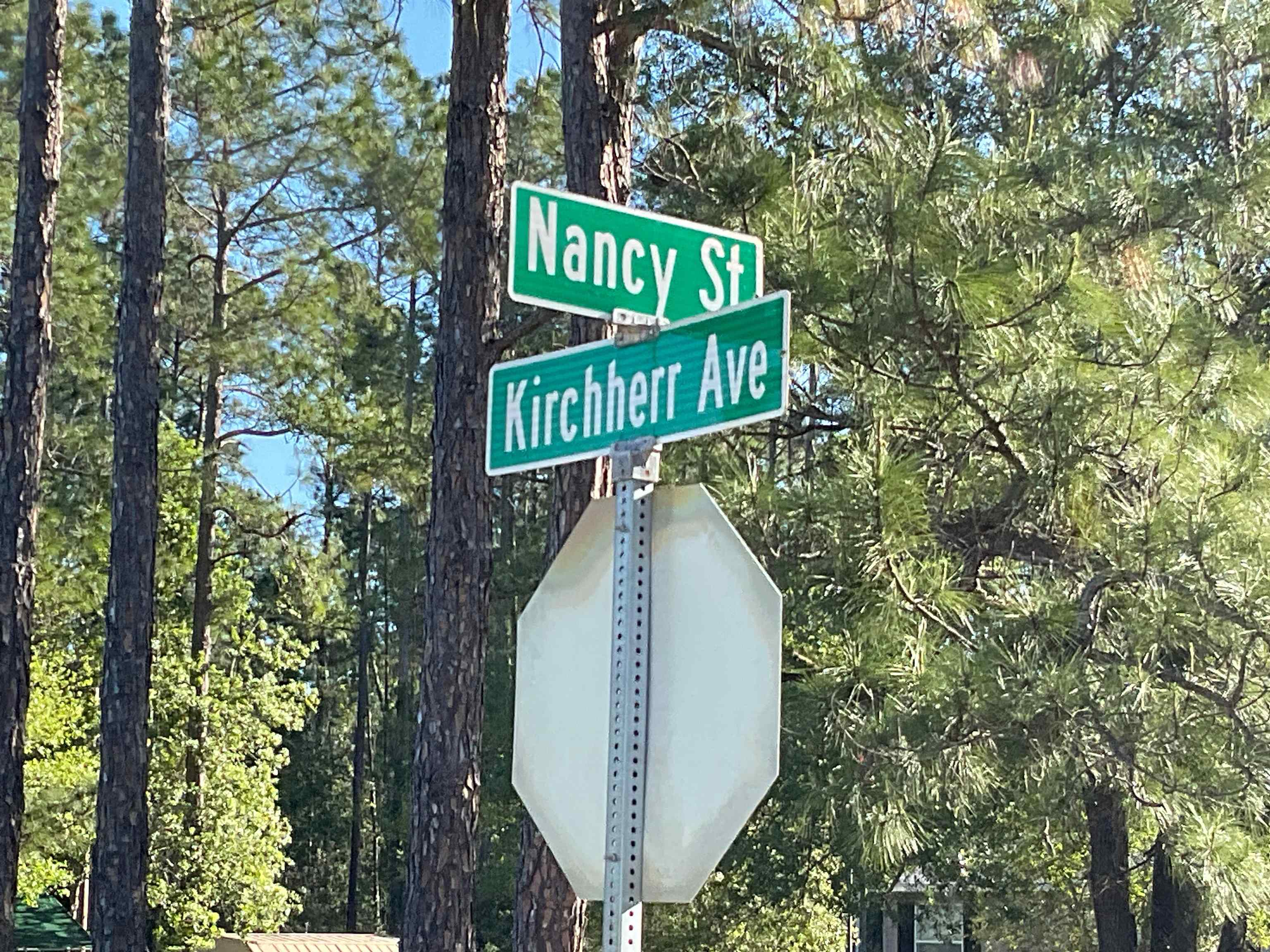 a view of a street sign