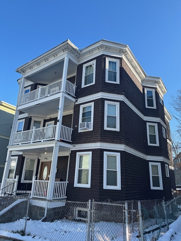 a front view of a house