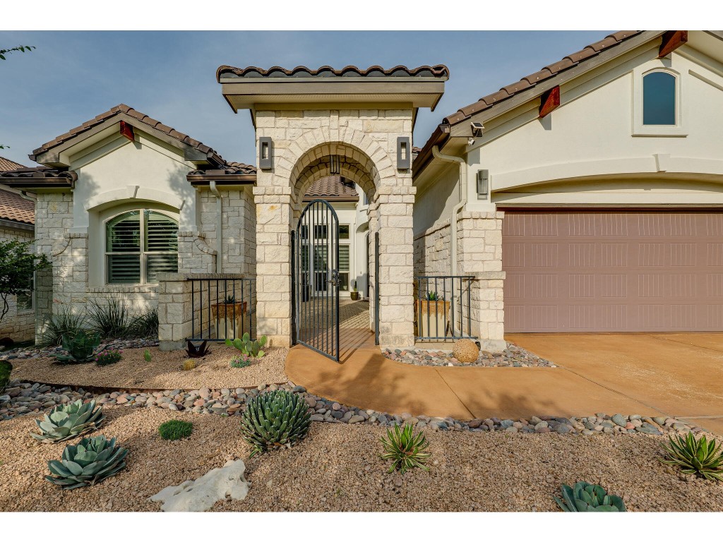 Hill country living with native landscaping and Texas limestone.  Beautiful lock and leave .