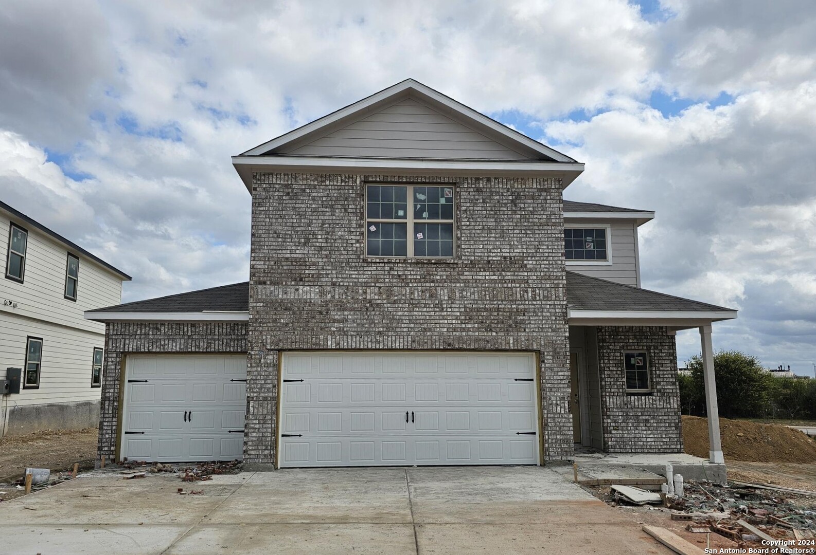 a front view of a house