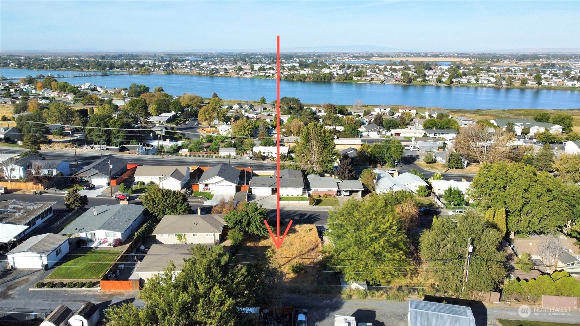 an aerial view of a city