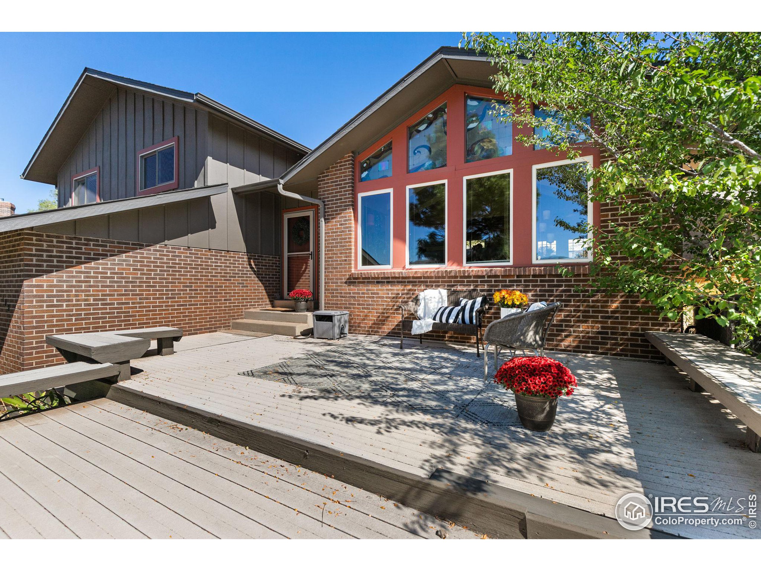 a view of a house with a patio