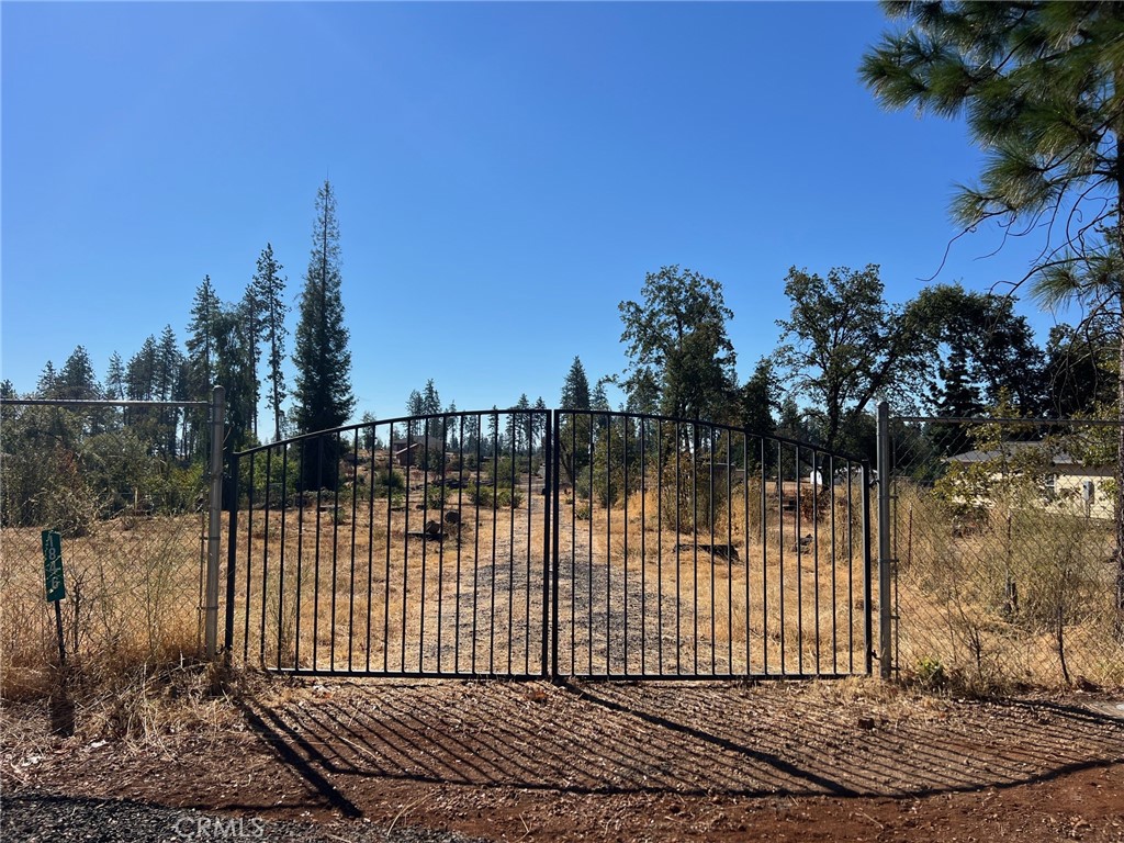 a view of a wrought iron fences