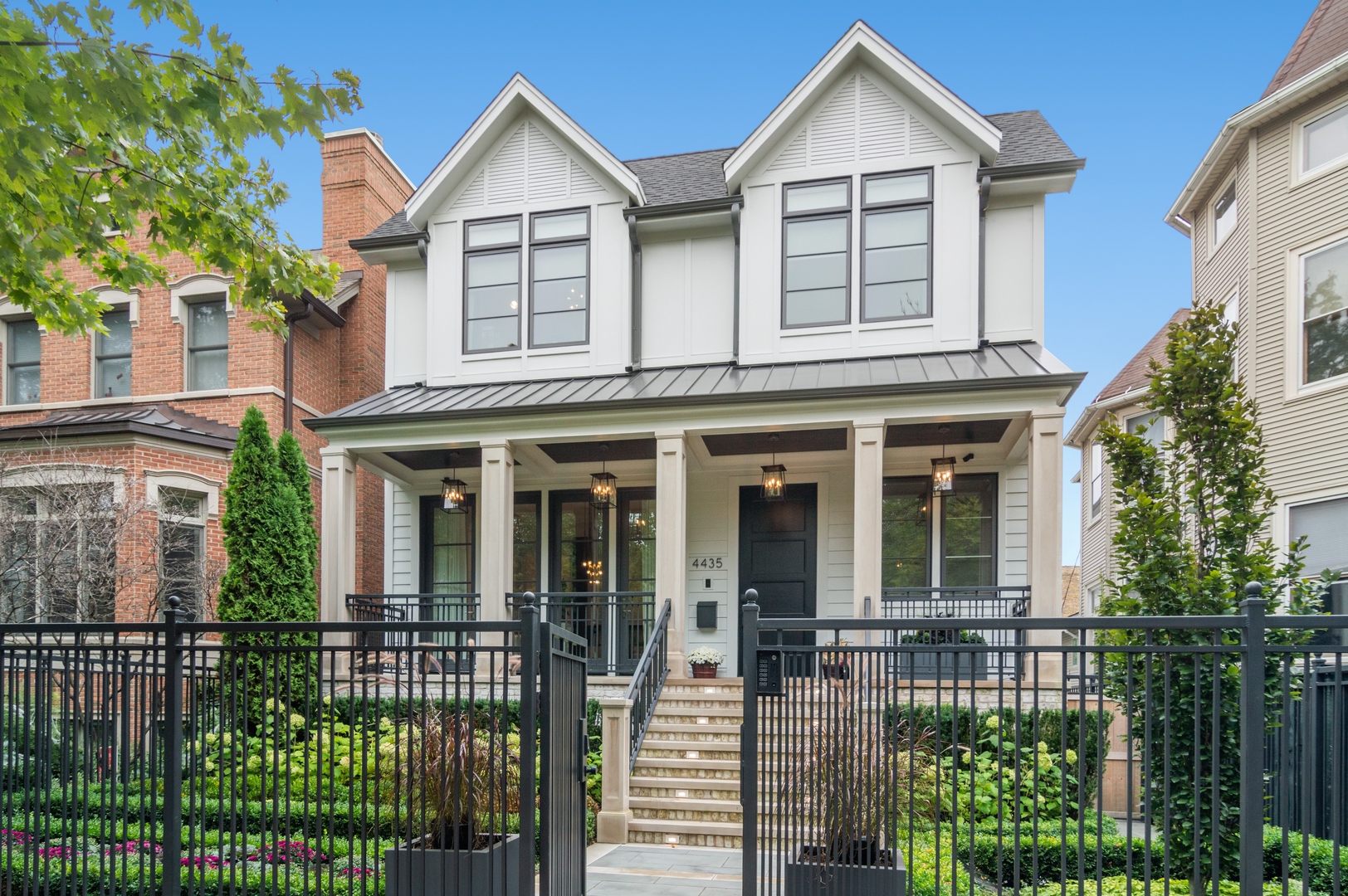 front view of a house with a porch