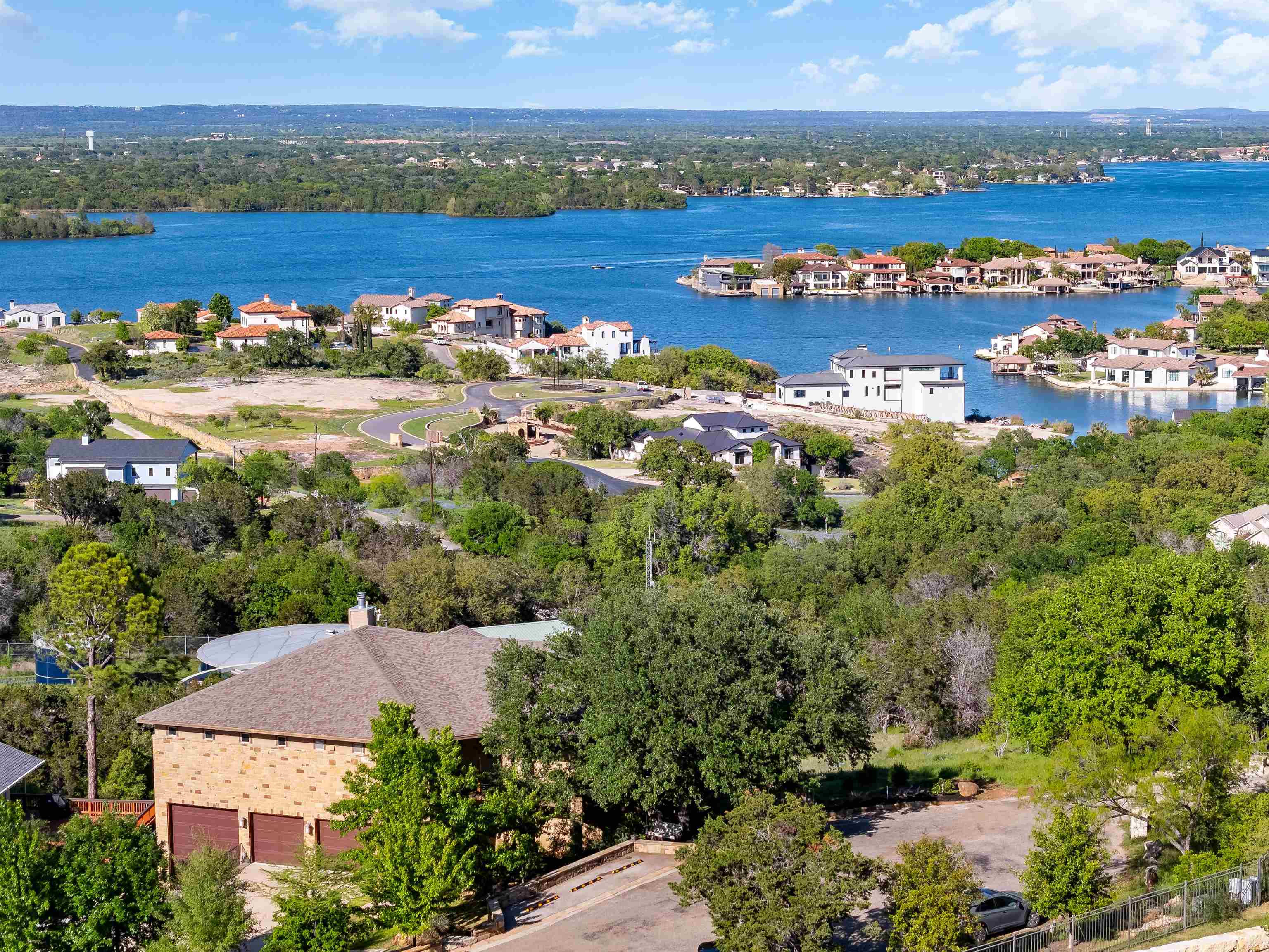 an aerial view of a houses with outdoor space