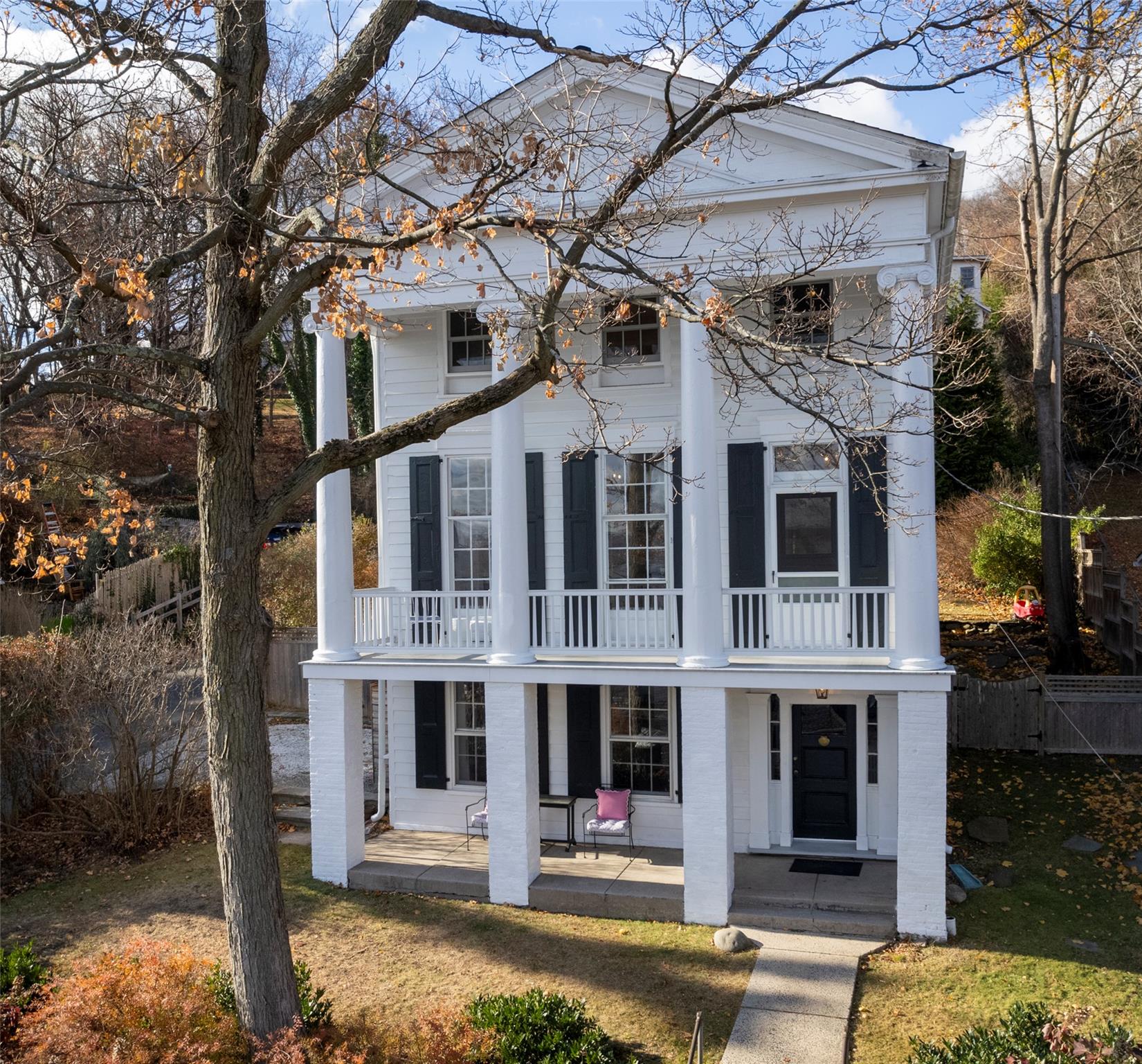 View of greek revival house