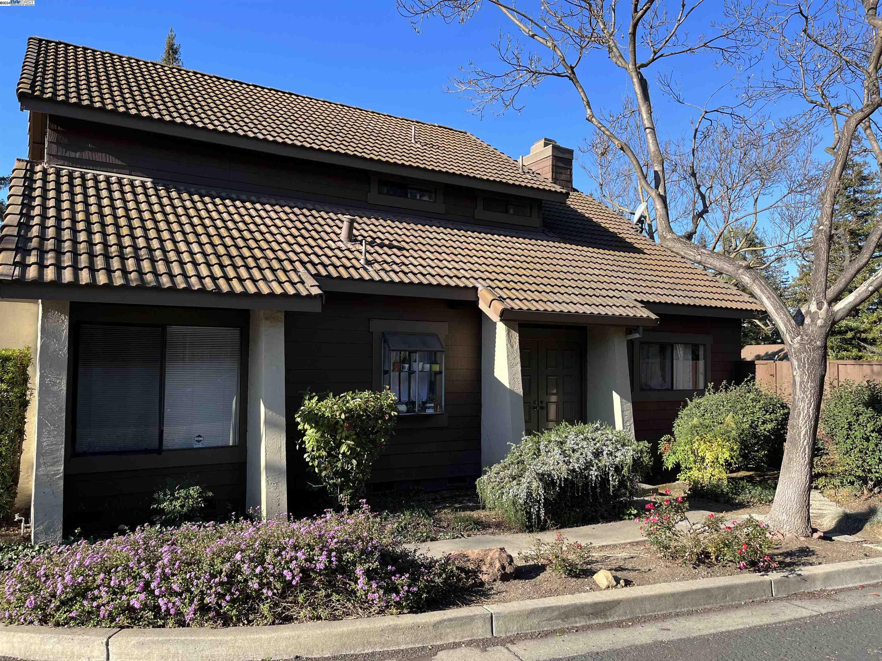 a front view of a house