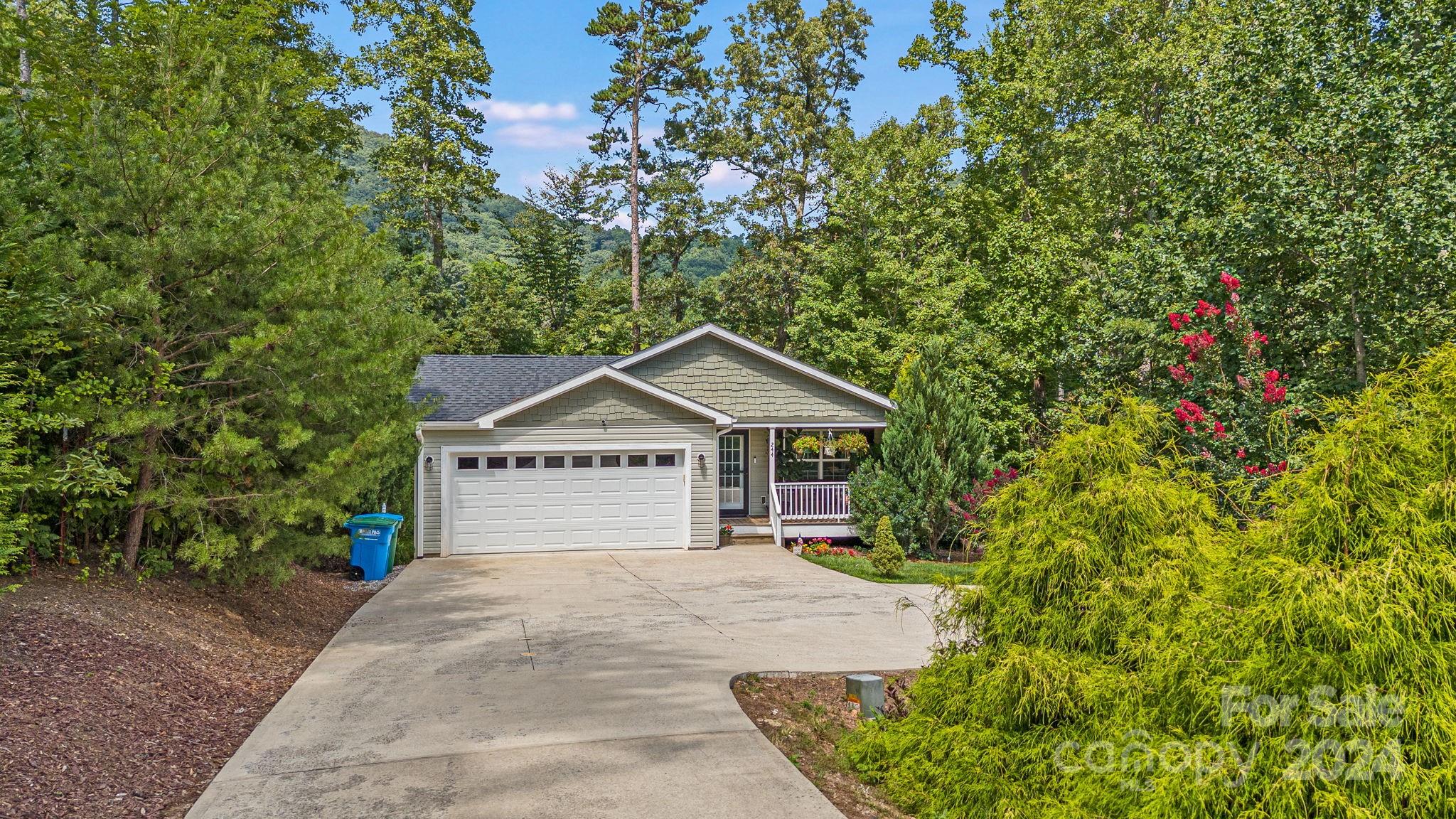 a house with trees in the background