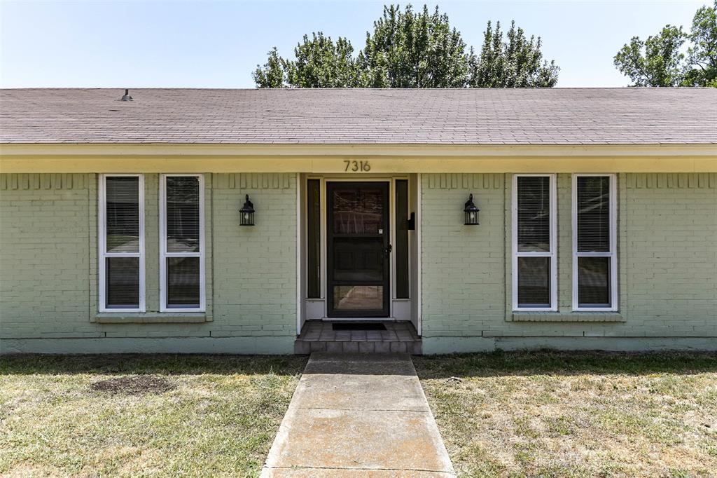 a front view of a house