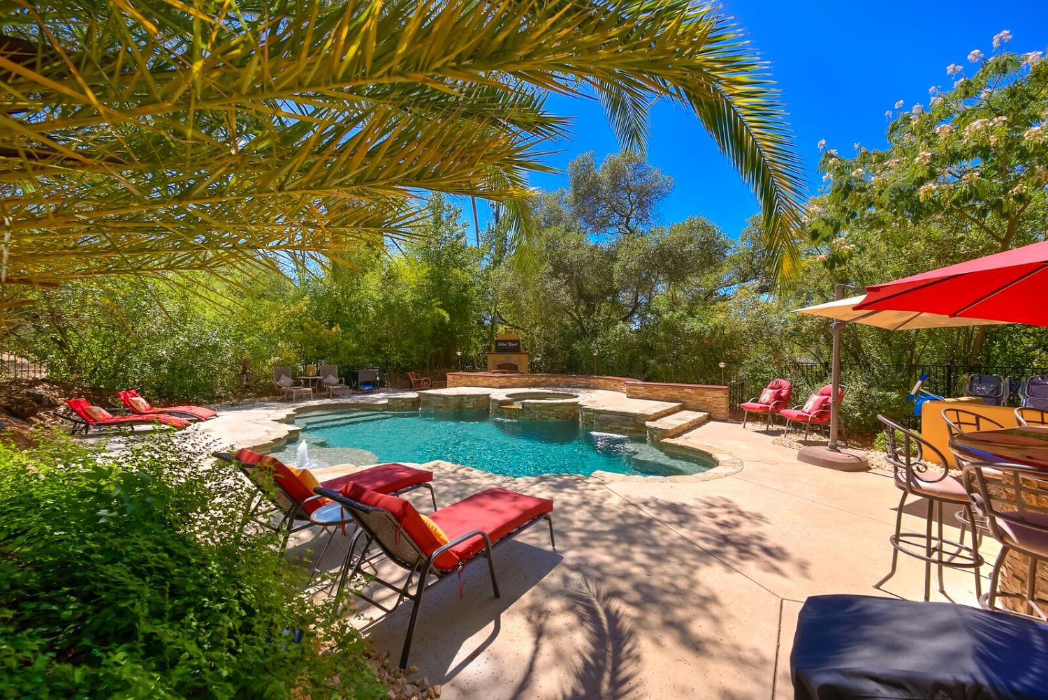 an outdoor space with patio