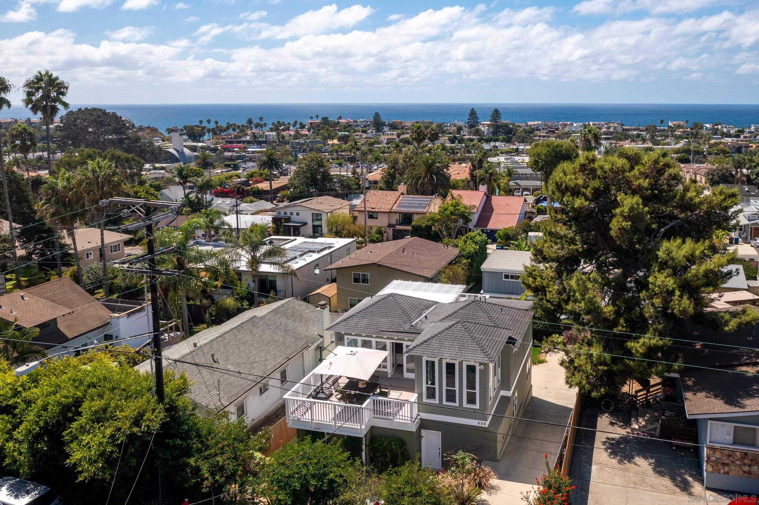 an aerial view of multiple house