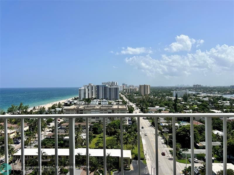 a view of a city with tall buildings