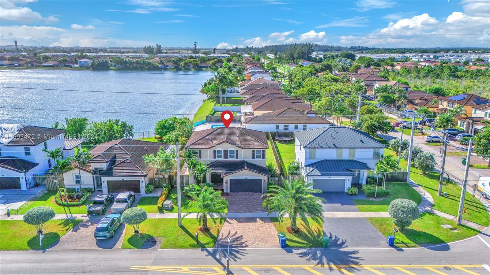 an aerial view of multiple house