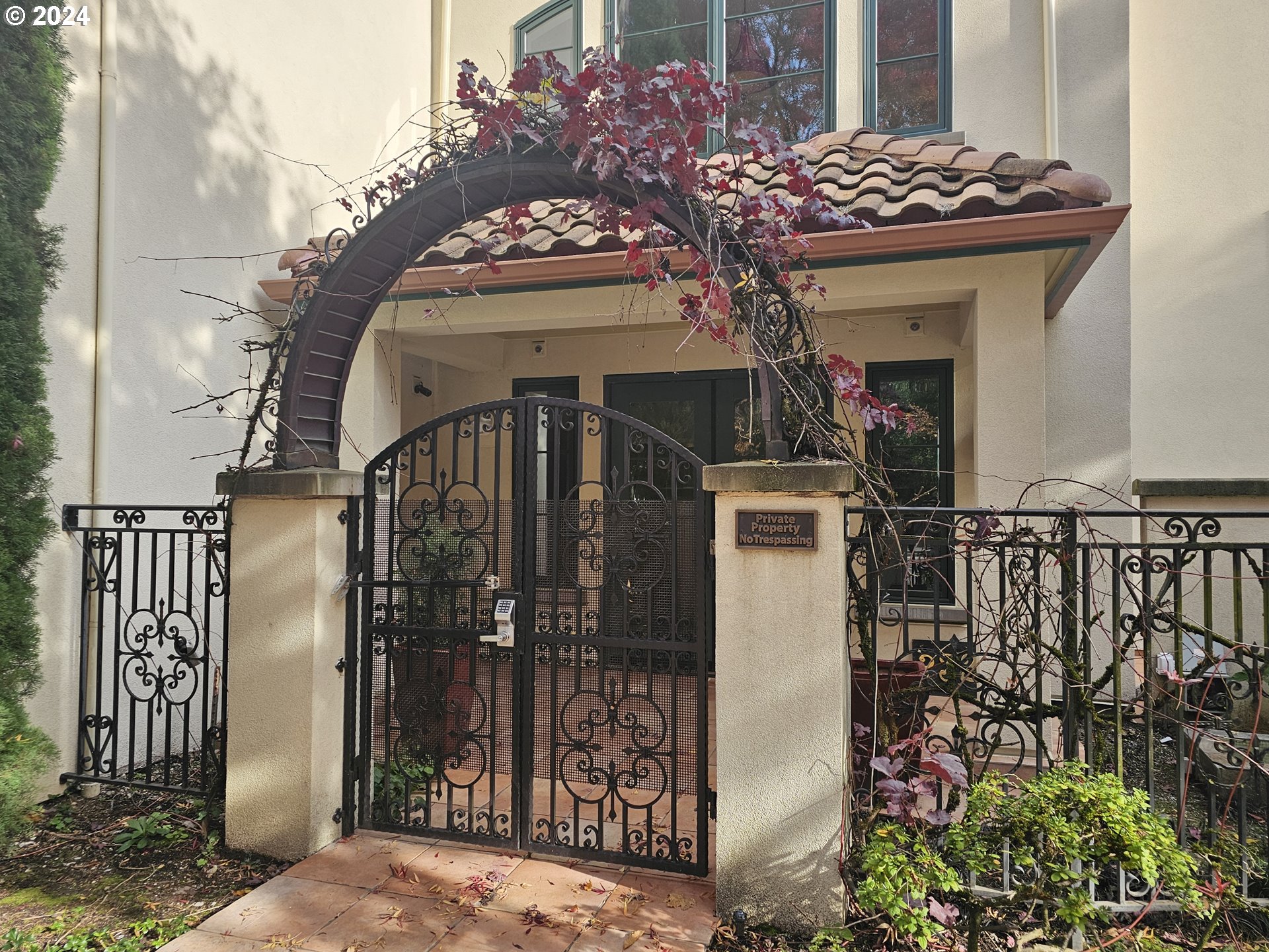 a front view of a house