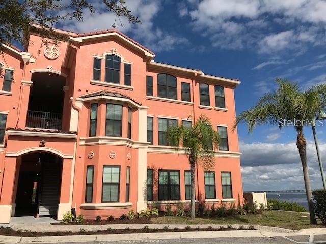 a front view of a building